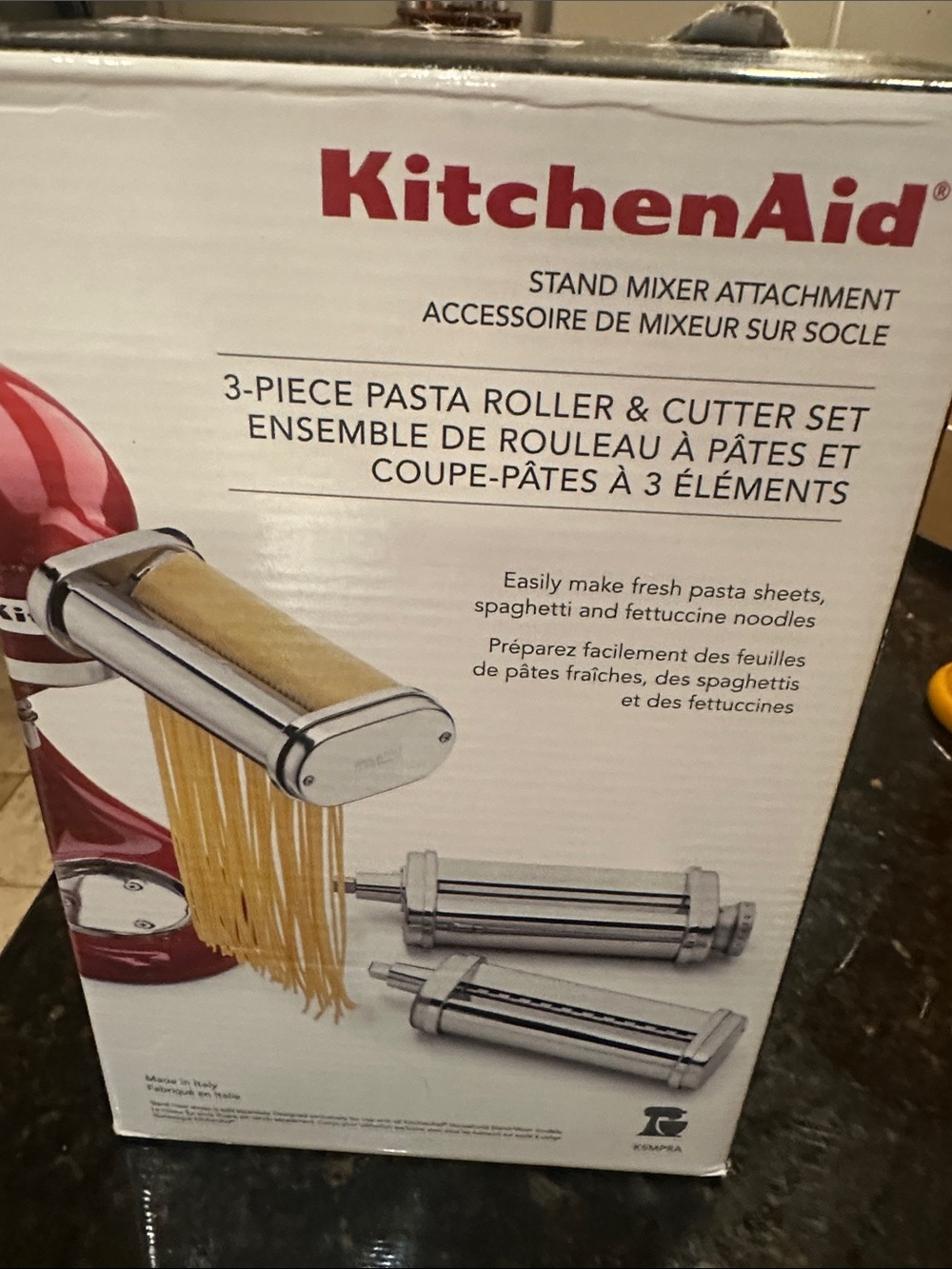 KitchenAid Silver Pasta Roller and Cutter 3-Piece Attachment Set